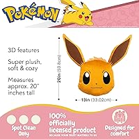 Vista 2 de Franco Pokemon Eevee Anime Kids - Almohada decorativa súper suave, talla única, (producto oficial con licencia)