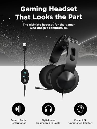 Miniatura 5 de Lenovo Legion H500 PRO 7.1 Auriculares para juegos con sonido envolvente, micrófono con cancelación de ruido, almohadillas de espuma viscoelástica