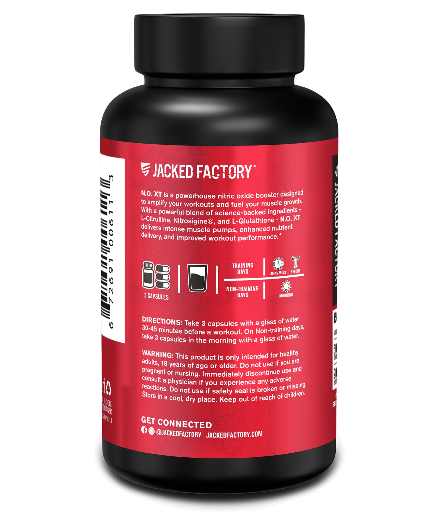 Jacked Factory N.O. XT Nitric Oxide Supplements for Men w/Nitrosigine L Arginine L Citrulline Supplement for Muscle Pumps & Vascularity - Pre Workout Nitric Oxide Booster & Muscle Builder - 30 Caps — Amazon image 7