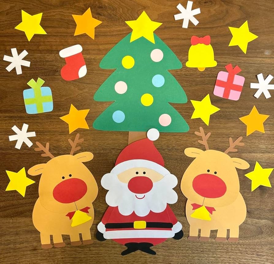 Amazon.co.jp: 壁面飾り クリスマス サンタクロース トナカイ 12