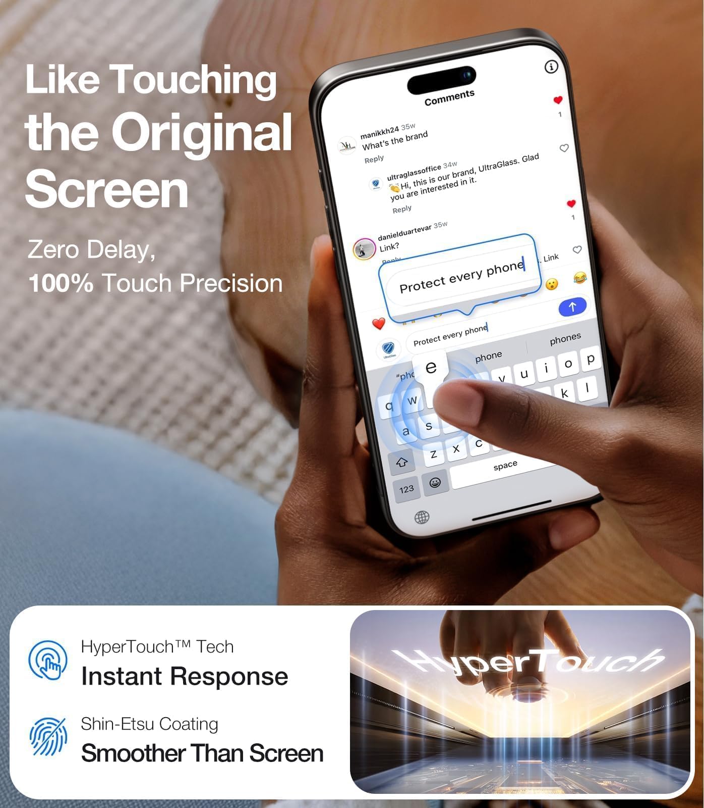 UltraGlass Top 9H+ Glas für iPhone 14 Pro Displayschutzfolie Panzerglas [Längste Haltbarkeit & Militärqualität Bruchsicher] Displayschutzfolie 14 Pro Vollständige Abdeckung, Anti-Fingerabdruck, 2