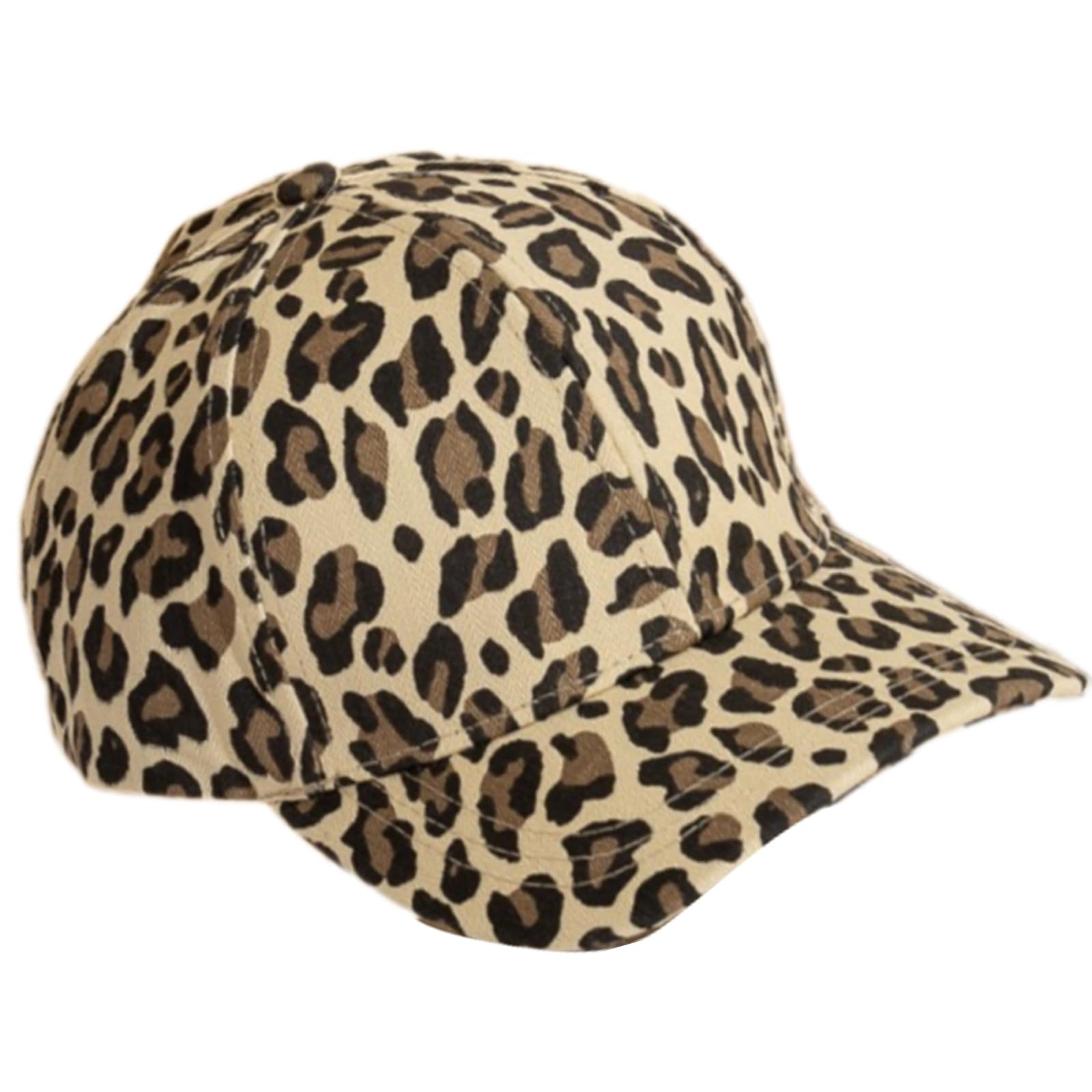 Trendy Leopards Print Adjustable Cotton Baseball Caps for Women Sporty Curved Brims Breathable Outdoor Hat Women ' s Leopards Print Baseball Caps
