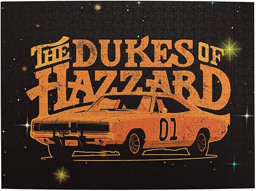 The Action Dukes Comedy of TV Hazzard - Rompecabezas de 500 piezas popular para adultos, juegos de búfalo, rompecabezas de madera de 500 piezas con