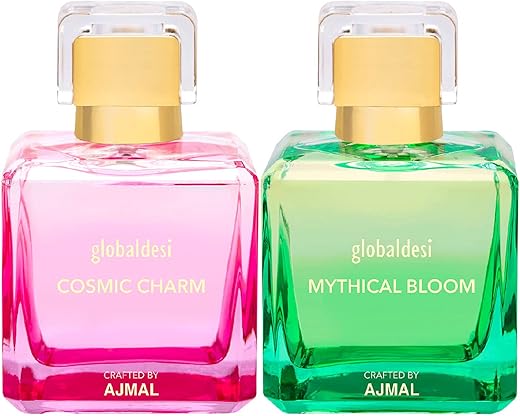 Global Desi Cosmic Charm & Mythical Bloom Pack of 2 Eau De Parfum 50ML for Women Crafted by Ajmal