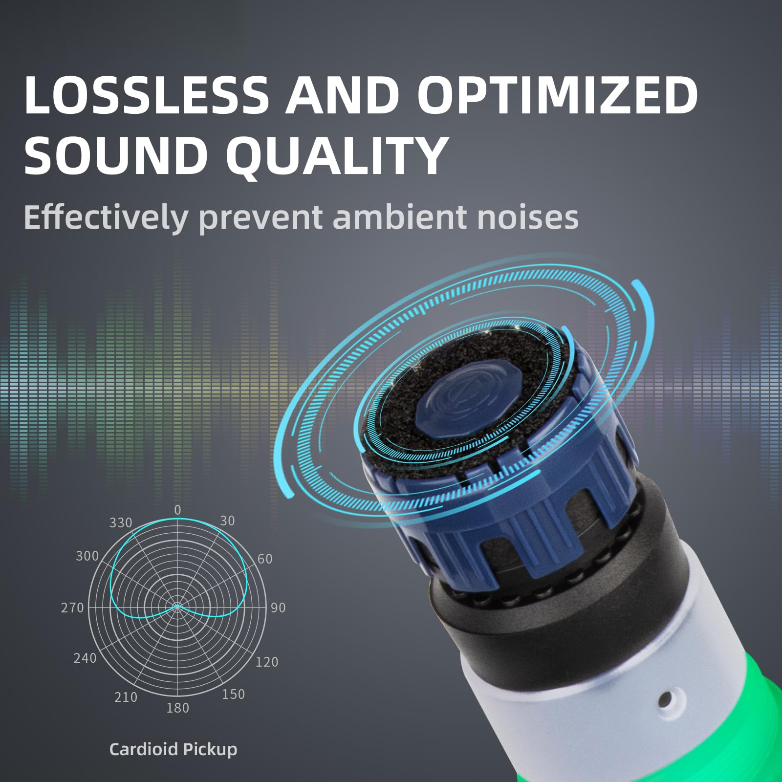 Depusheng R7 microfono wireless dotato di due microfoni portatili dinamici e ricevitore, con un raggio di ricezione di 80 metri, adatto per palchi di concerti karaoke