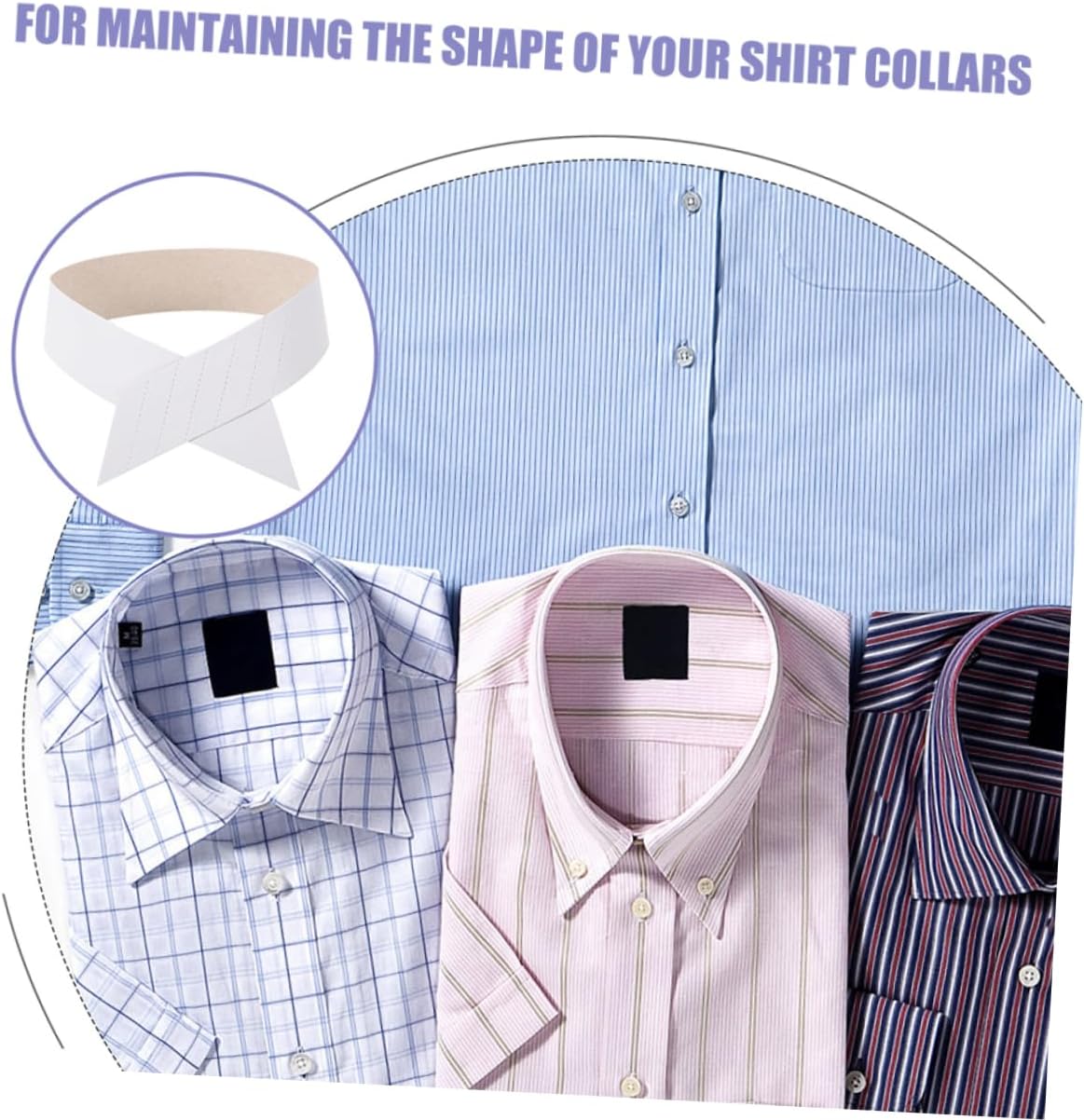 LIFKOME 200pcs Men Dress Shirt Collar Stays Paper Inserts Collar Support Strips for Dress Shirts Extenders for Men