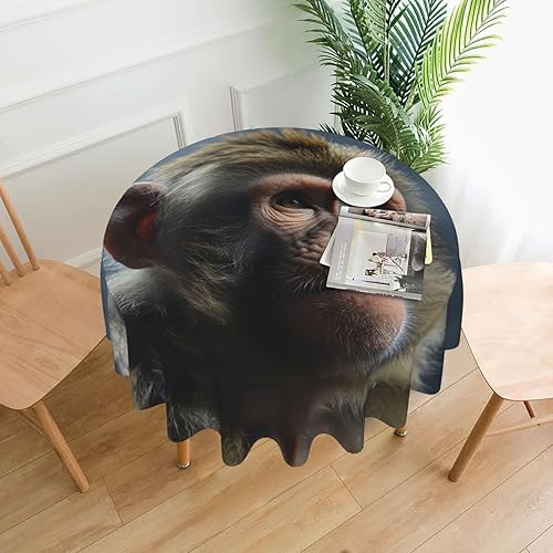 Vista 10 de Round Tablecloth for Dining Table 60 Inch Fabric Table Cover Marigold Water Resistant Circular Table Cloth for Kitchen Farmhouse Decorative Tables