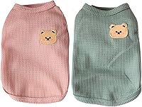 Vista 10 de Camisetas de algodón para perros y gatos - Chalecos sin mangas suaves, transpirables y elásticos para perros pequeños y medianos