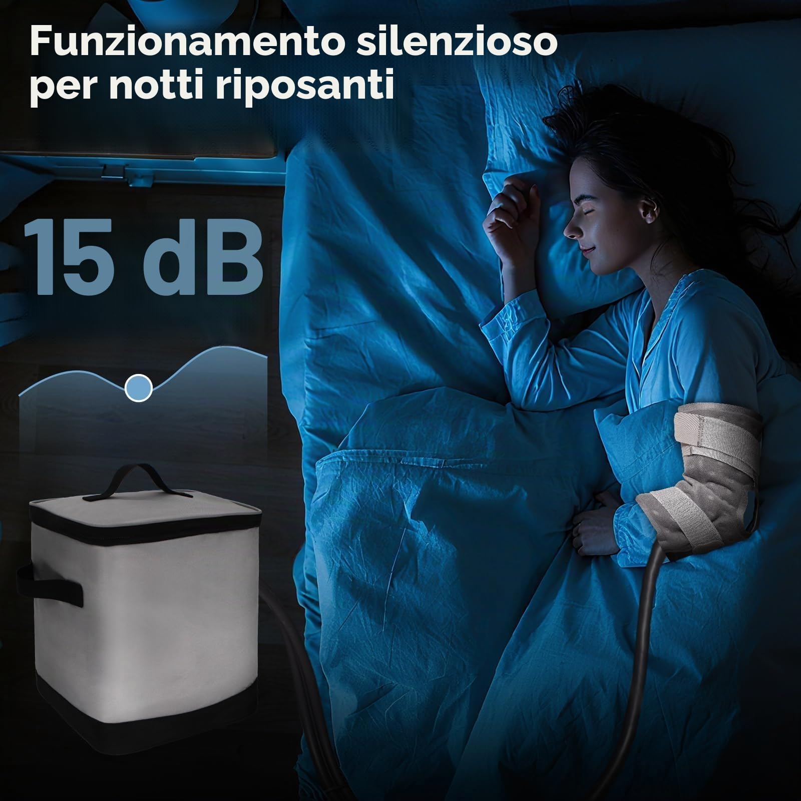 Macchina per la terapia del freddo con timer programmabile, macchina per il ghiaccio portatile per ginocchia e spalle, macchine per il ghiaccio con cuscinetto a compressione lenitiva, per fianchi