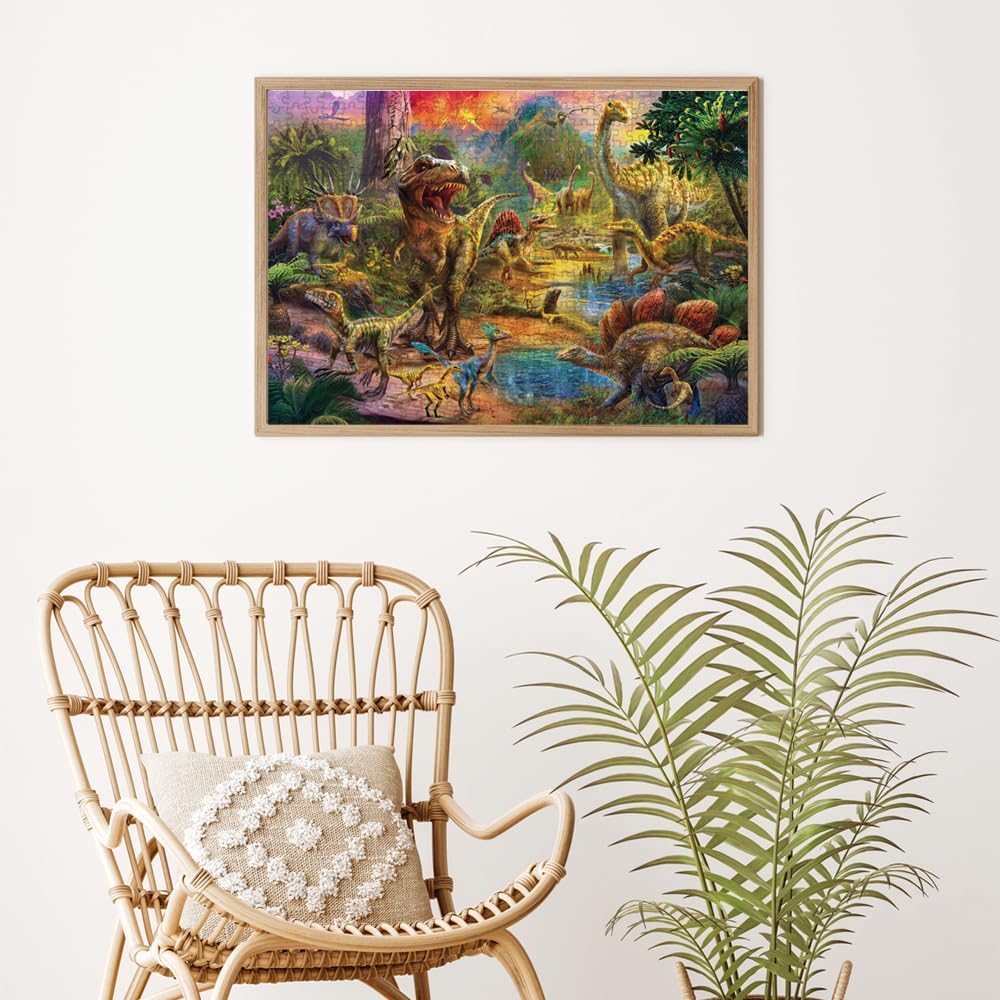 Amazon.com: Anatolian Puzzle - Landscape of Dinosaurs, 500 Piece
