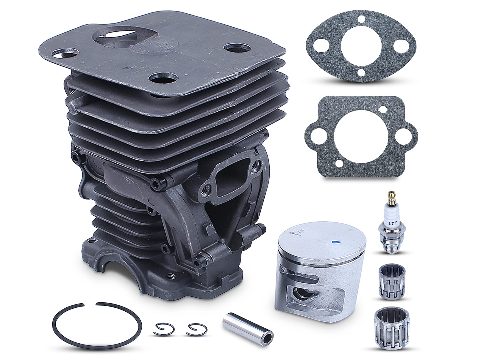 Kit de segments de piston de cylindre de 44 mm pour Jonsered CS 2245 CS2250 S pour Husqvarna 445 450 450e, cylindre, piston, goupille, anneau, circlip, bougie d'allumage
