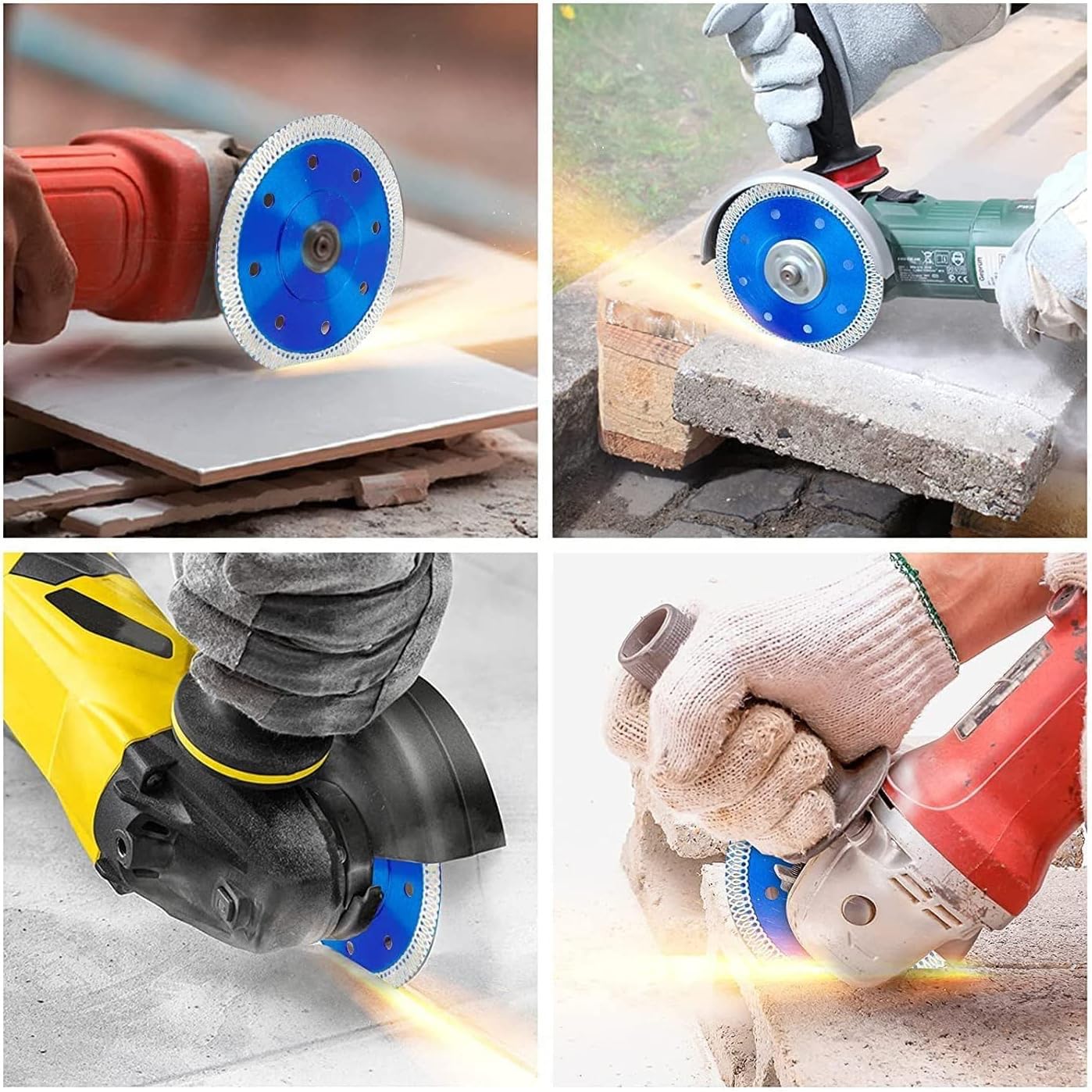 4-1/2" Diamond Saw Blade, X-Teeth Diamond Blade for Porcelain, Tile, Brick, Granite and Concrete (4.5"-3pcs)
