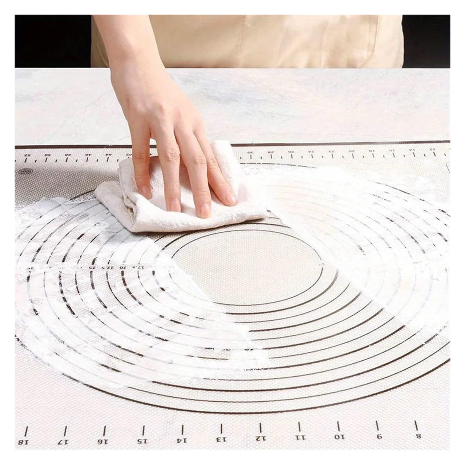 Tapis de pâte 1 pièce surdimensionné Tapis de cuisson en silicone Patisserie Rouleau à pétrir Tapis de cuisine Crêpes Pâte à pizza Pâte non collante Pan Pâtisserie Tapis de cuisson en silicone
