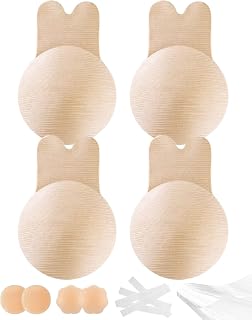 Adhesive Bra Sticky Bra 2 Pair Push Up Sticky Boobs for Women Invisible Silicone Bras for Backless Strapless Dress