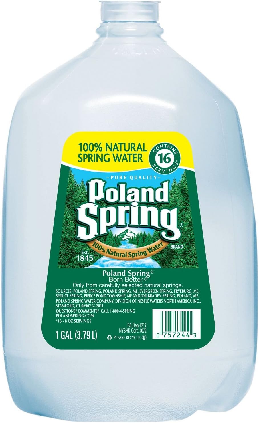Poland Spring 100 Natural Spring Water (1 gal., 6 pk