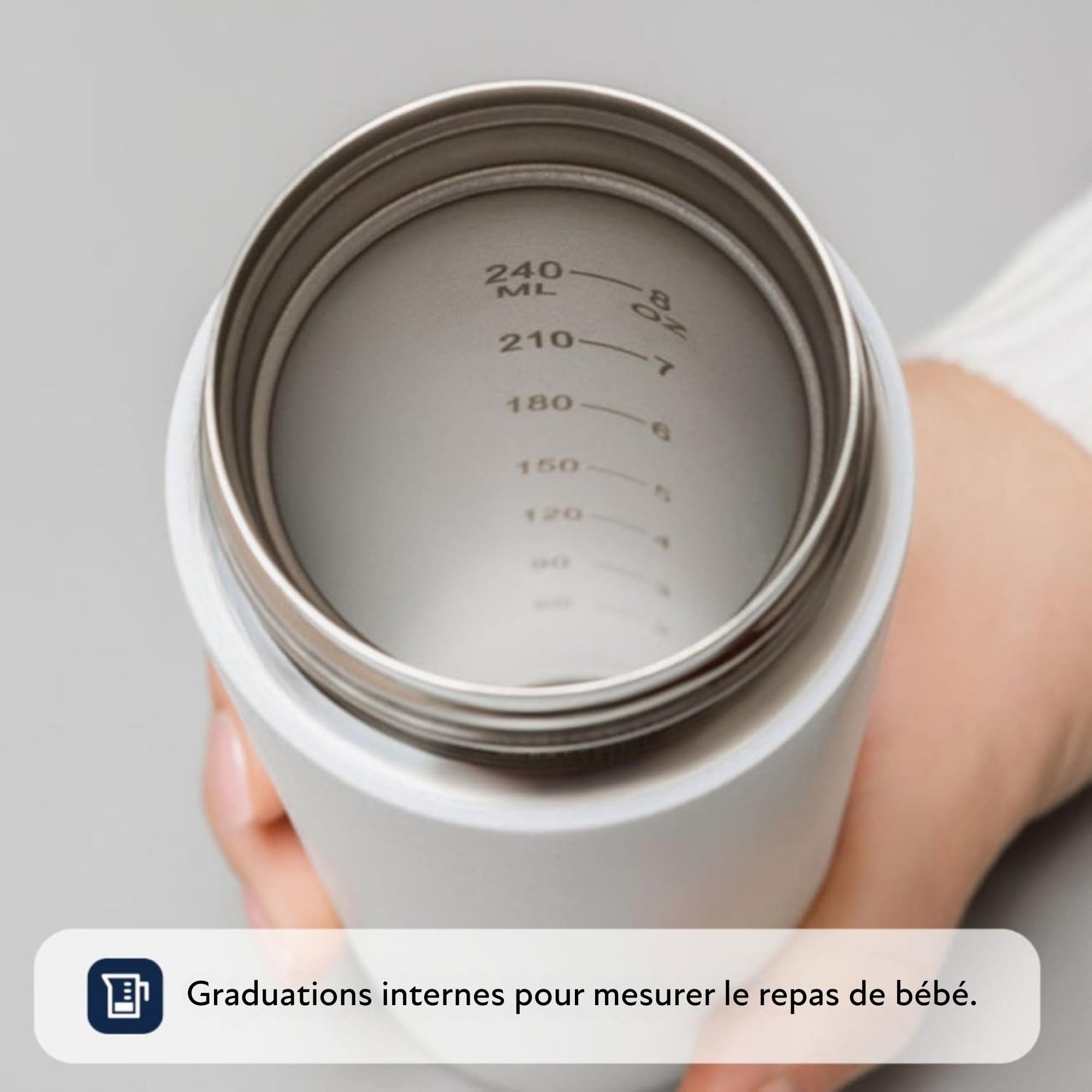 Nuby RapidCool Préparateur de Biberon Portable, Température Idéale, Blanc | Prépare un biberon en 2 minutes, avec couvercle digital et utilisation facile, idéal en déplacement & pour les repas de nuit