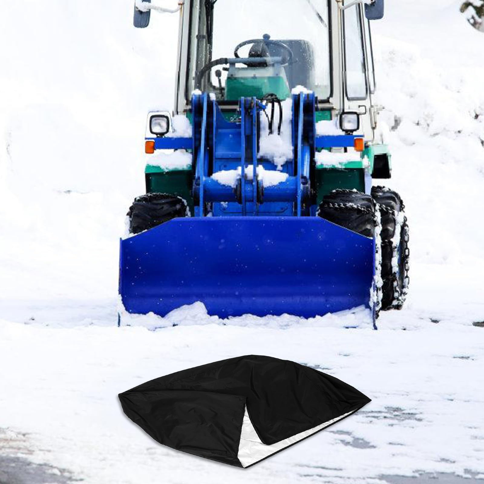 Copertura Protettiva per Macchina Sgombra Neve, Poliestere Nero