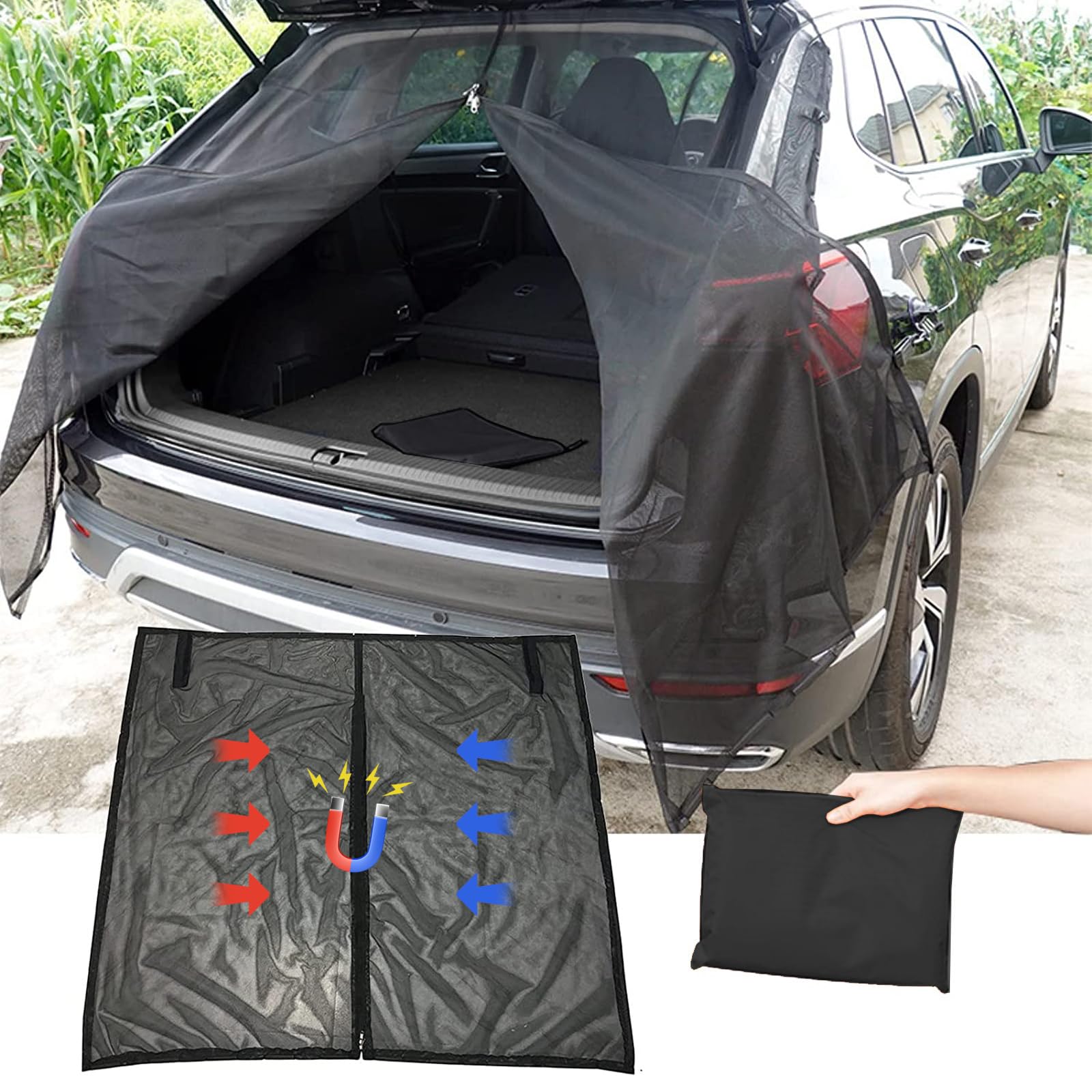 Zanzariera Per Portellone Auto 180x150 Cm - Protezione Da Insetti Per SUV E Camper - Foto 11