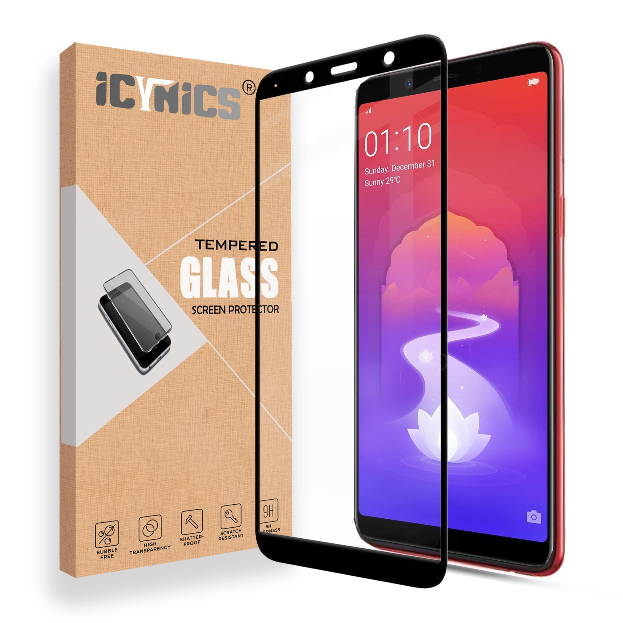 ICYNICS 11D Tempered Glass for Realme 1 Bubble-Free, HD Clear, Anti-Scratch with Edge to Edge Full Screen Coverage & Easy Installation (Pack of 1) (B0BY8Y3FTK) Amazon Price History, Amazon Price Tracker