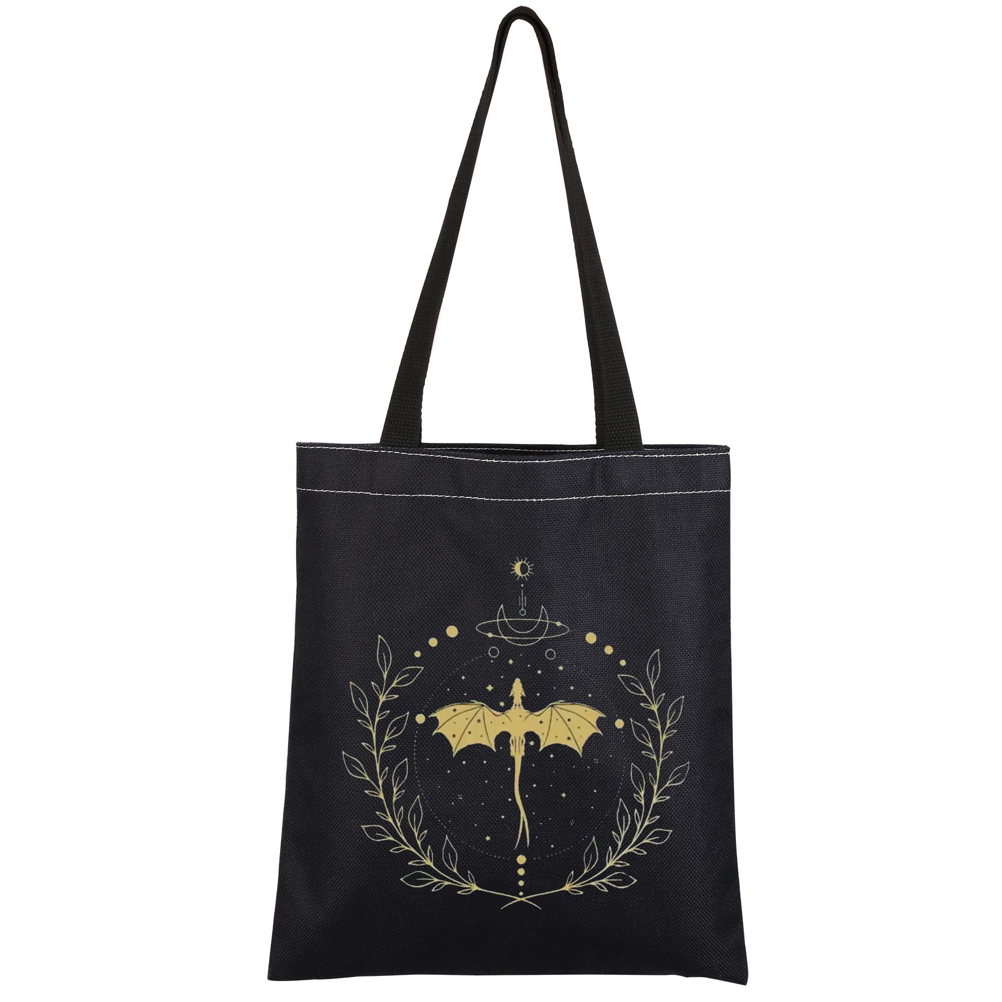 AKTAP Fourth Wing Merch Gift - Empyrean Series Book Sleeve, Dragon Rider Regalo per Bookish Worm Pouch, Borsa Tote, 21 cm x 16.5 cm x 1 cm, Tela & Beach Tote Bag