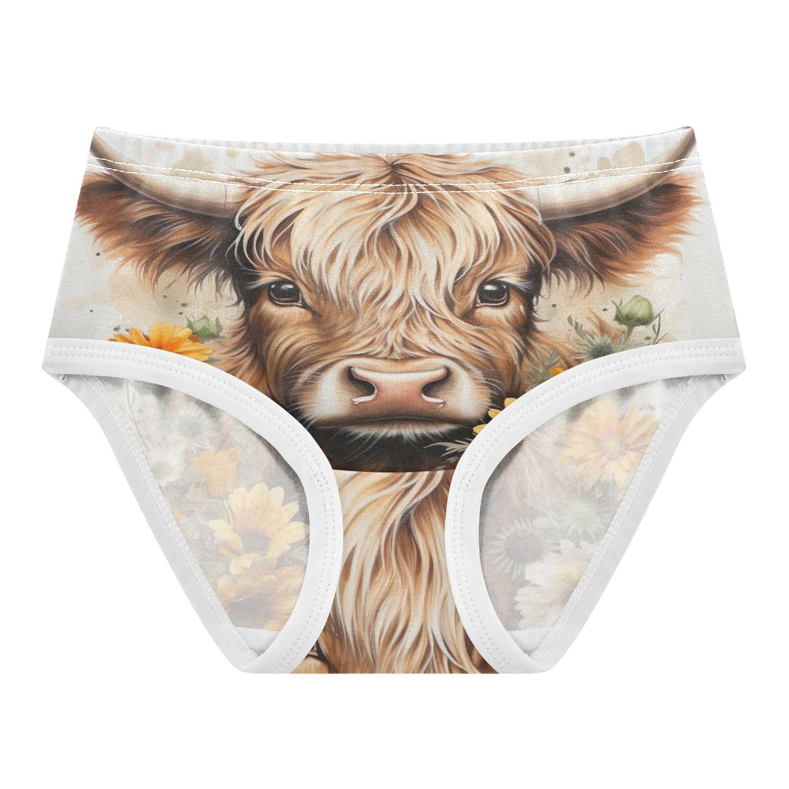Cute Highland Cow Sunflower Toddler Girlss Underwear 2T 202a5412