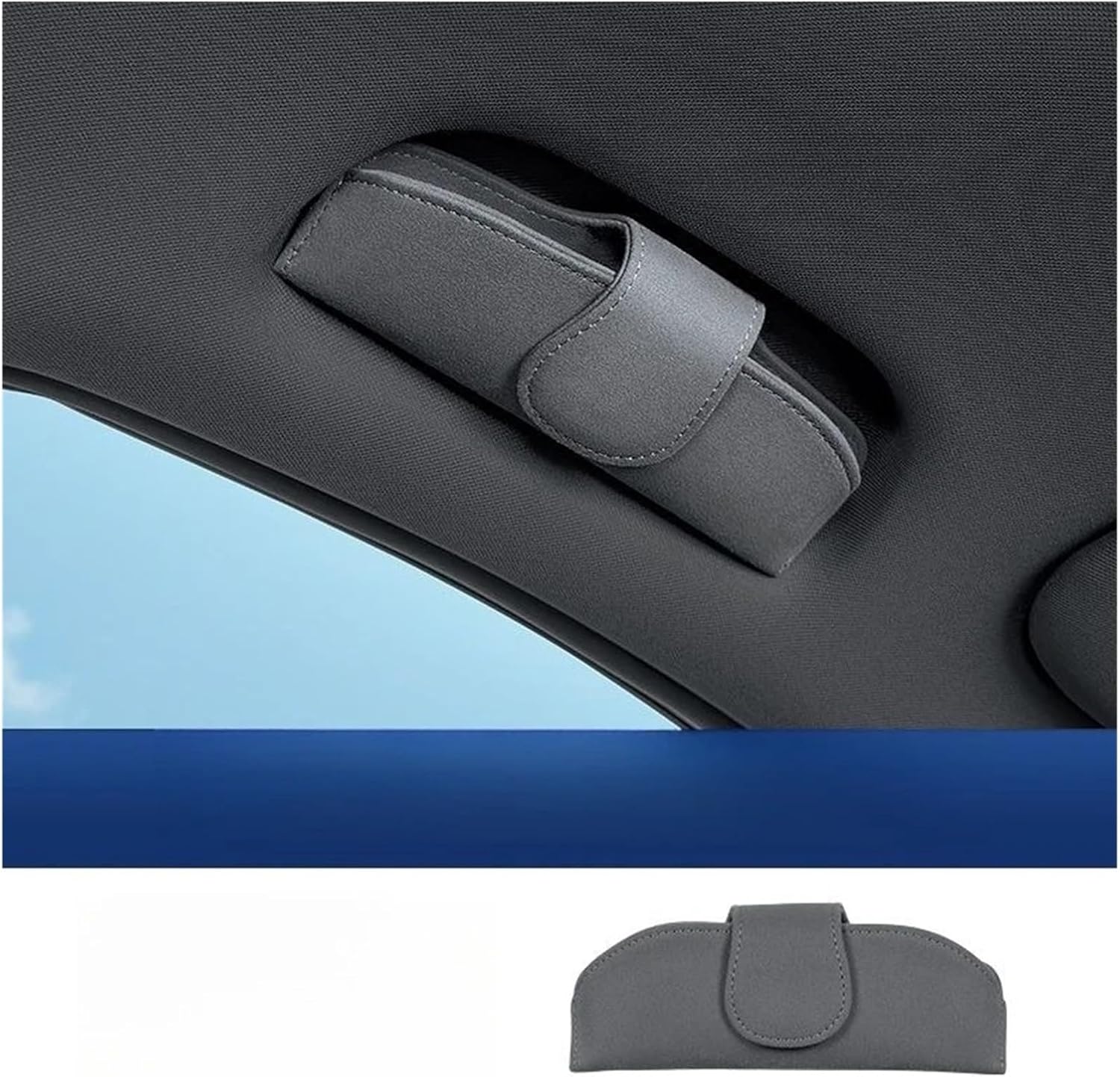 Car Glasses Cases for BYD Sealion 7 EV Car Glasses Case Sunglasses Storage Box Sun Visor Holder Clip Leather Accessories Visor Sunglasses Case