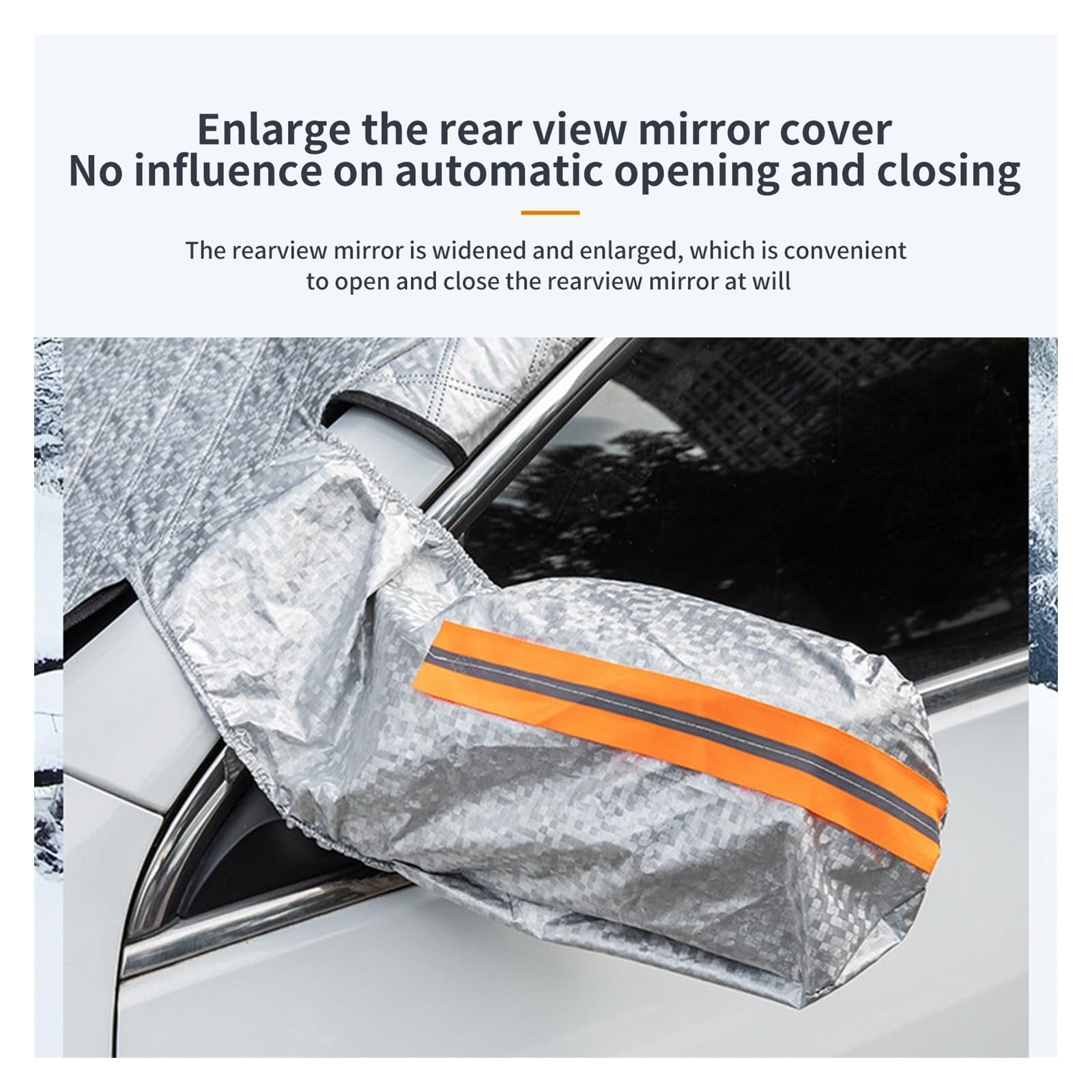 Housse de Protection pour Pare-Brise Couverture De Neige pour Pare-Brise De Voiture Imperméable Anti-Gel Protection Contre Le Gel pour l'hiver avec Bord Magnétique Protection Pare Brise Hiver