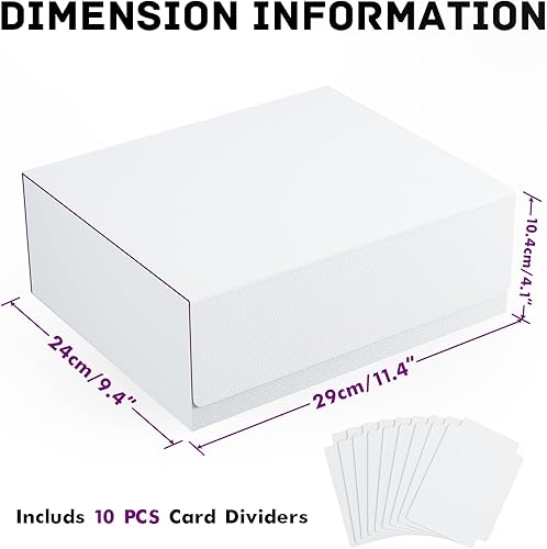 Miniatura 3 de ZLCA Caja de almacenamiento de tarjetas coleccionables para tarjetas TCG, triple caja de cartas MTG con capacidad para más de 1800 tarjetas, caja de