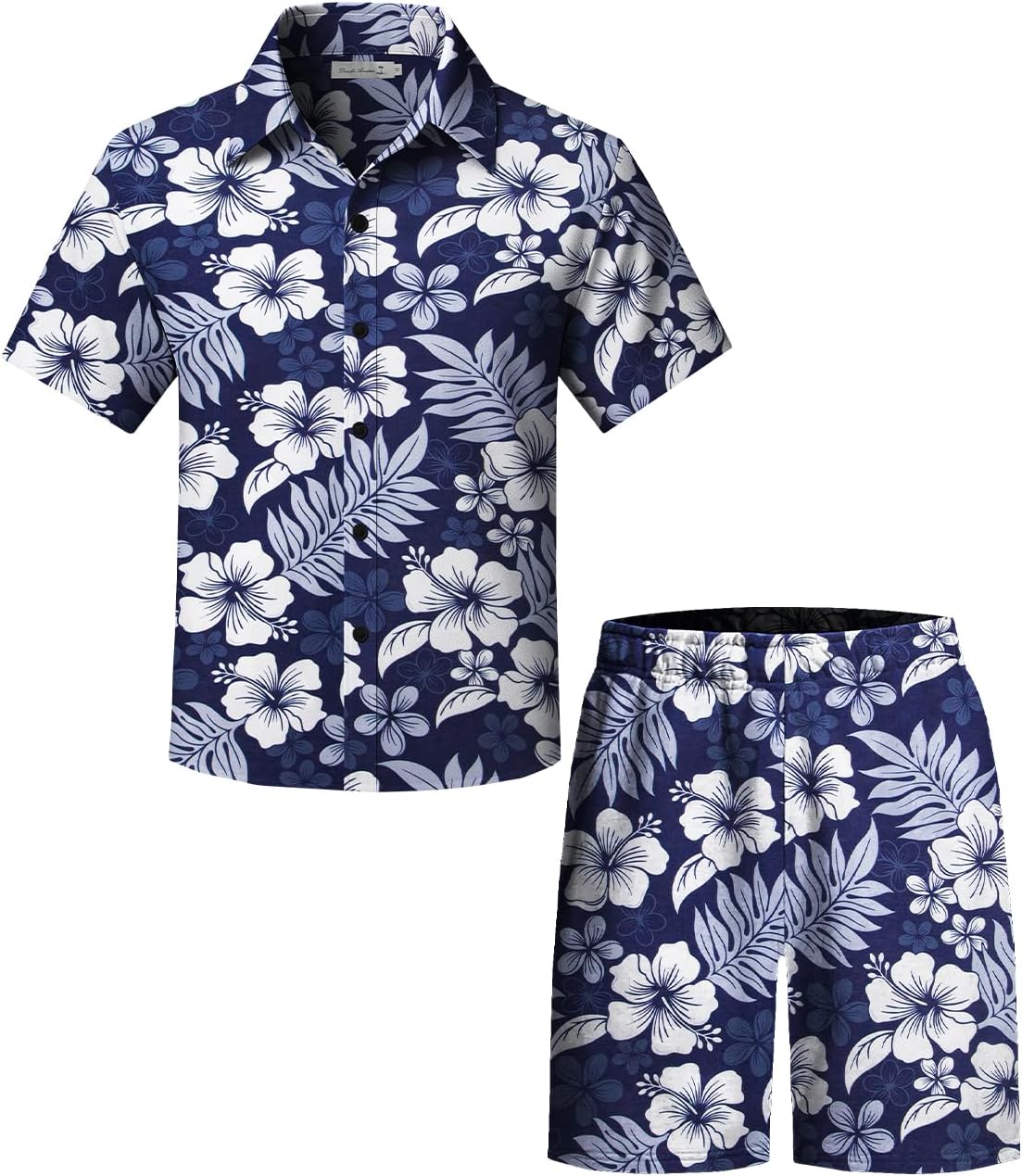 Yoimira Boys Hawaiian Shirt and Shorts Set Tropical Outfit 7-14 Years | Boys Hawaiian shirt and shorts set, tropical 2 piece outfit with pocket for beach, vacation, luau, cruise and summer wear