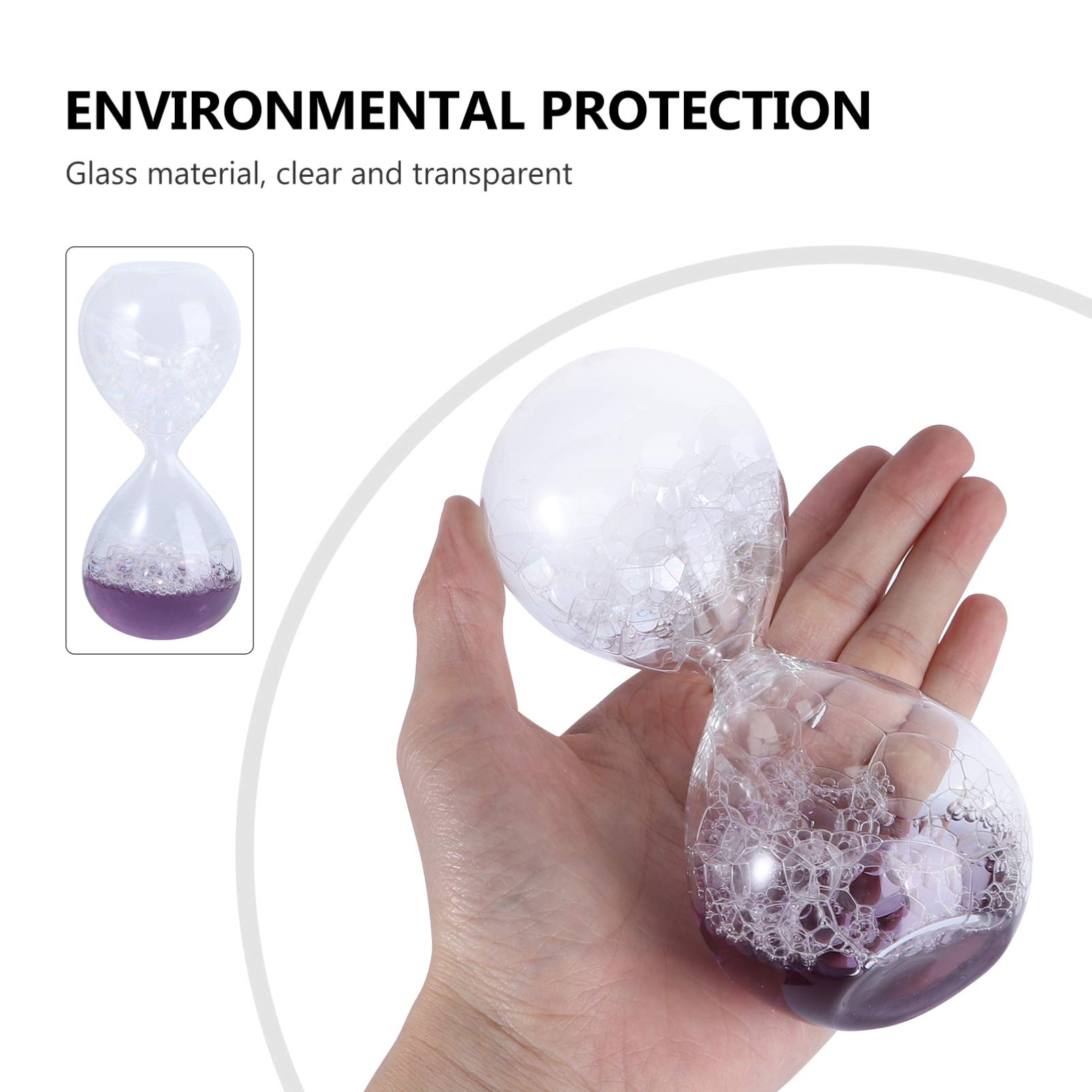 HEMOTON Bubble Clessidra Timer 5 Pollice Liquido Bolle Movimento Olio Gocce Clessidra Per Cucina Ufficio Misurazione Sci