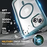 Vista 206 de Miracase - Funda magnética para iPhone 13 Pro Max de 6.7 pulgadas (compatible con MagSafe), transparente, completo, protector de pantalla de vidrio