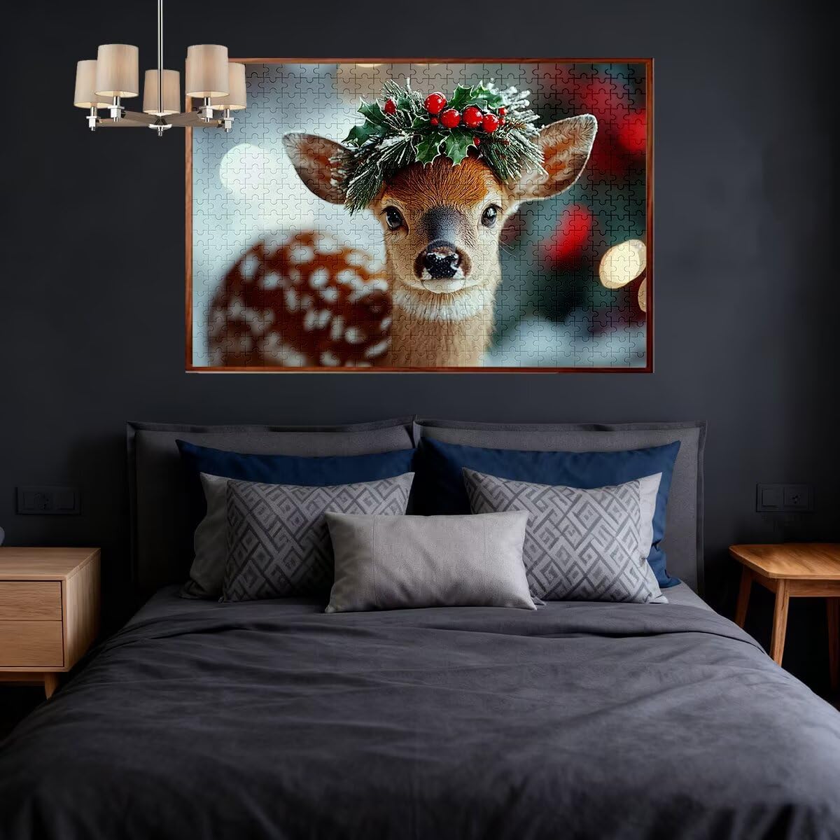 Puzzle 5000 sztuk dla dorosłych jeleń puzzle dla dorosłych Boże Narodzenie puzzle zabawki edukacyjne oryginalne prezenty dla kobiet puzzle kreatywna rozrywka klasyczna rodzina gra 156 x 105 cm L-55