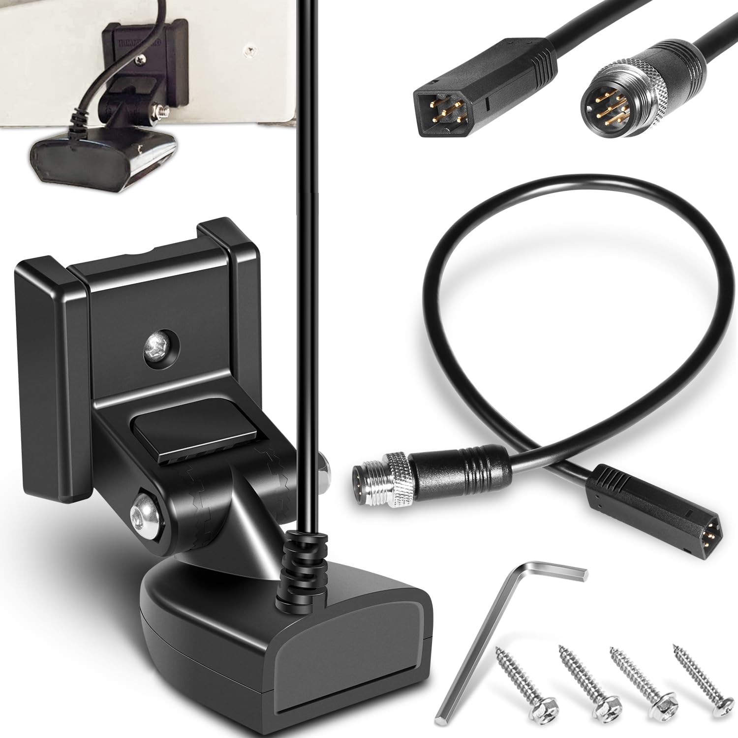 Transductor XNT-9-HW-T y cable adaptador AS EC QDE para Humminbird Helix 8