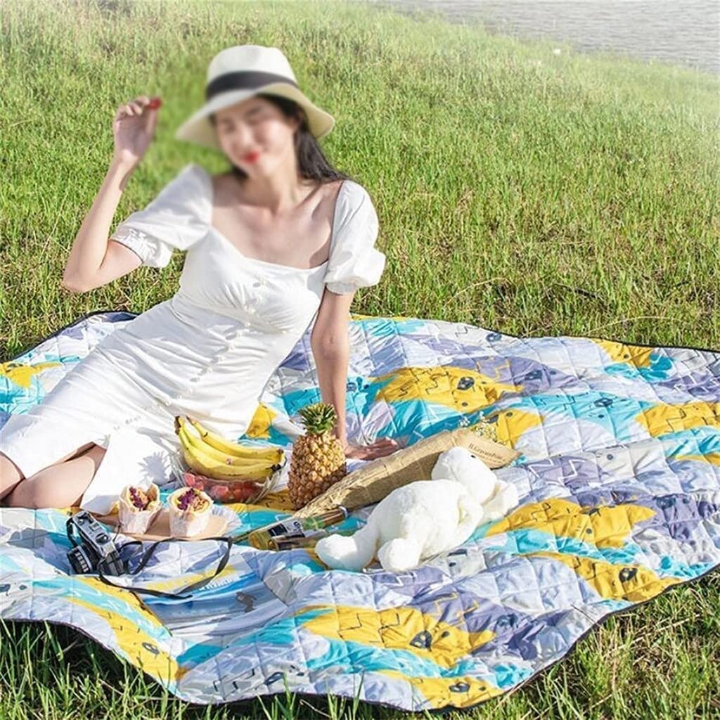 Koc Piknikowy Mata Piknikowa Przenośny koc piknikowy na świeżym powietrzu, wodoodporne koce z tkaniny Oxford Mata kempingowa do parkowych wycieczek pieszych dla rodziny Koc Plażowy Do Parku(200*150CM)