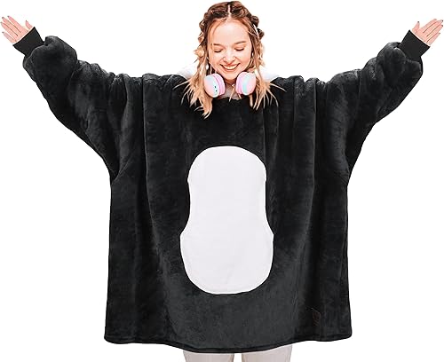 Miniatura 3 de Solaris - Sudadera tipo manta con capucha, cálida, supersuave y acogedora, de sherpa, para adultos y adolescentes, con bolsillo grande, el mejor