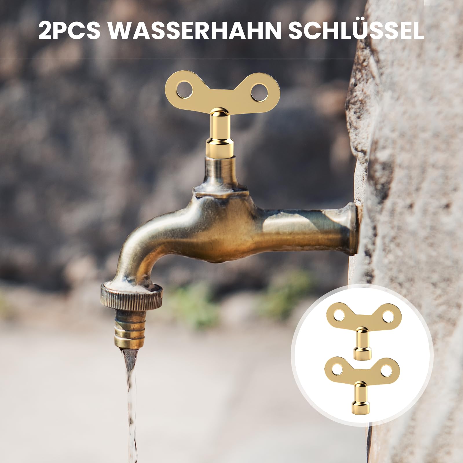 Funtery 10 Stück Universalschlüssel Wasserhahn Schlüssel, Dreikantschlüssel Vierkantschlüssel und Rundschlüsseln, 4 Kant Schlüssel, Schaltschrankschlüssel für Elektrische,Wasserhahn