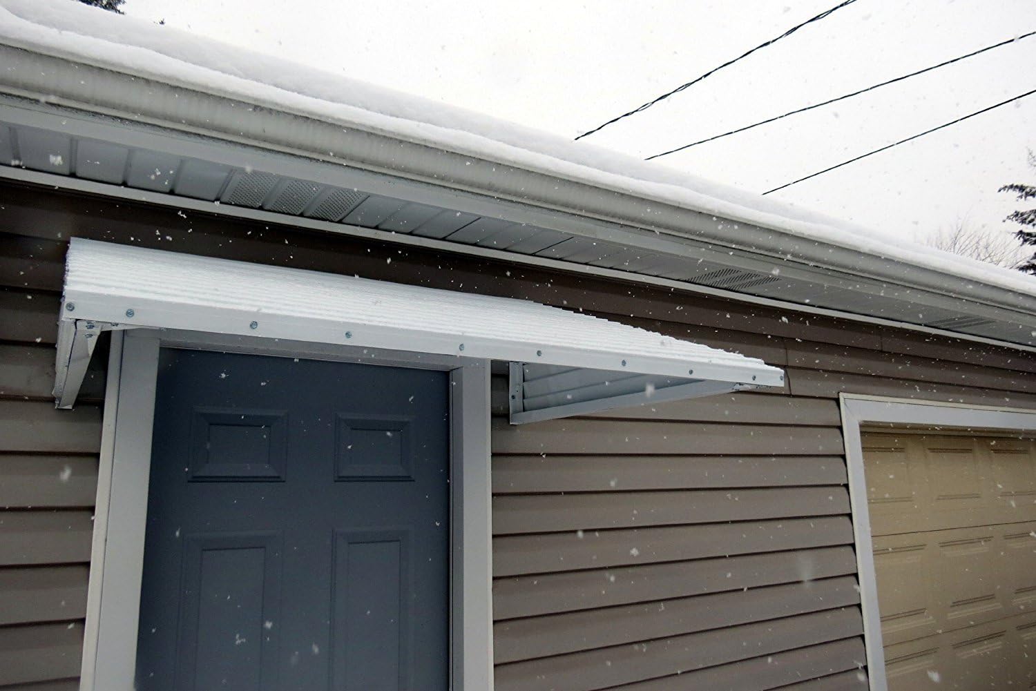 46” X 36” X 15" White Aluminum Awning