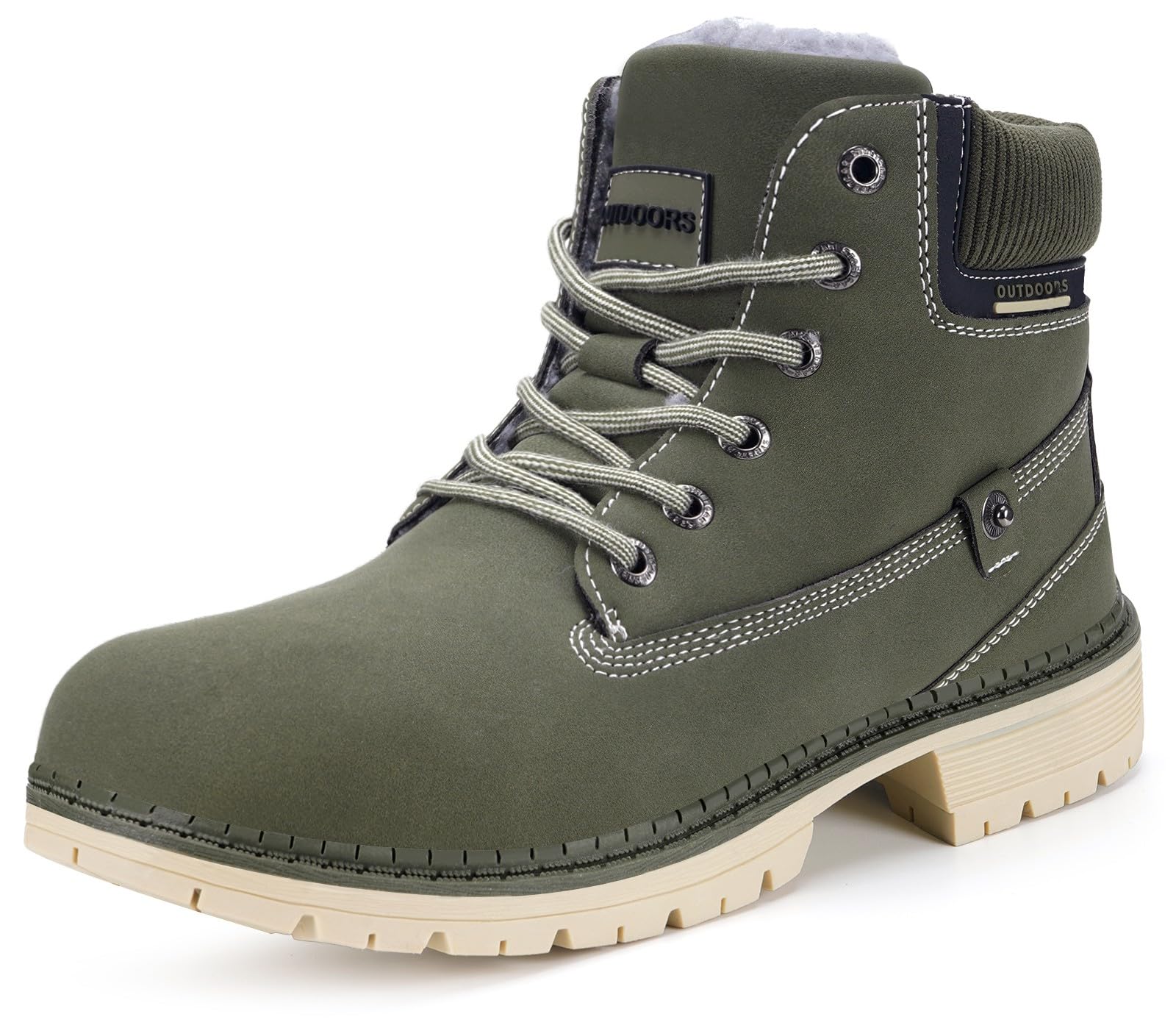 Stivali Uomo Donna Inverno Scarpe da Neve Caldi Snow Boots Impermeabili Stivaletti Pelliccia Stringate Outdoor