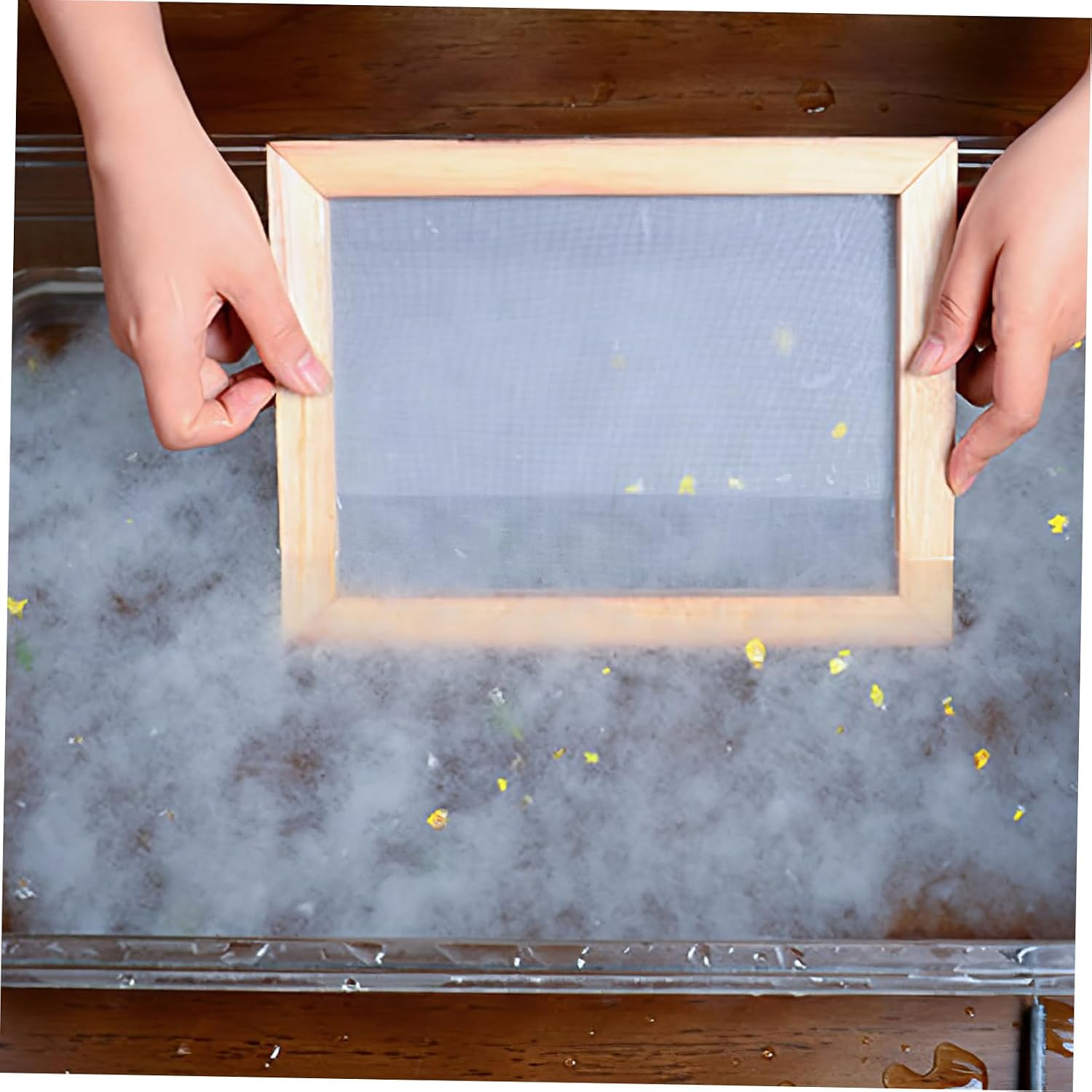Papermaking Screen Wooden Frame Diy Paper Craft Handmade Papermaking Promote Boys and Girls Environmental Awareness