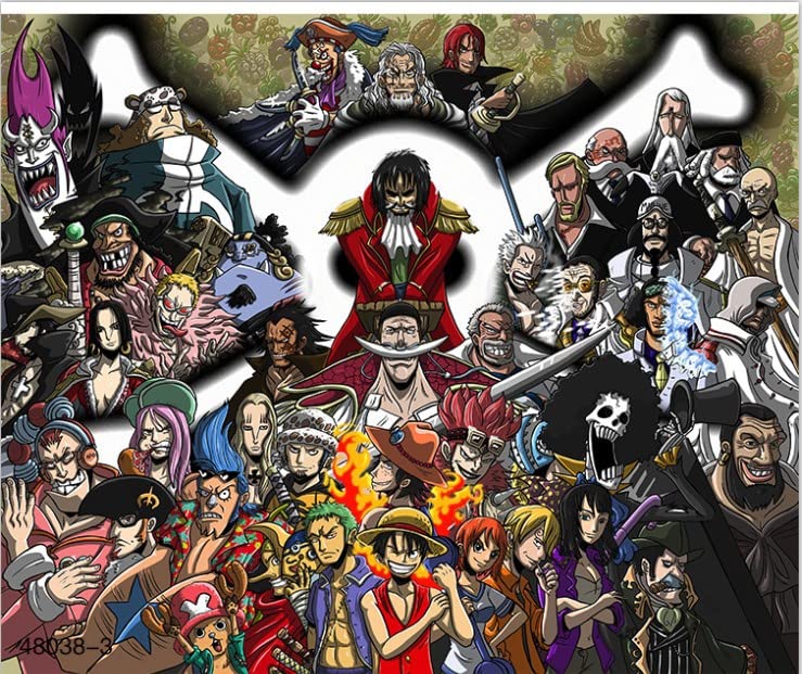 TACINOWallpaper Mural Anime ONE Piece Peripheral 3D Printing Wallpaper Dining Room Living Room ktv Background Wall Mural Children's Bedroom Wallpaper