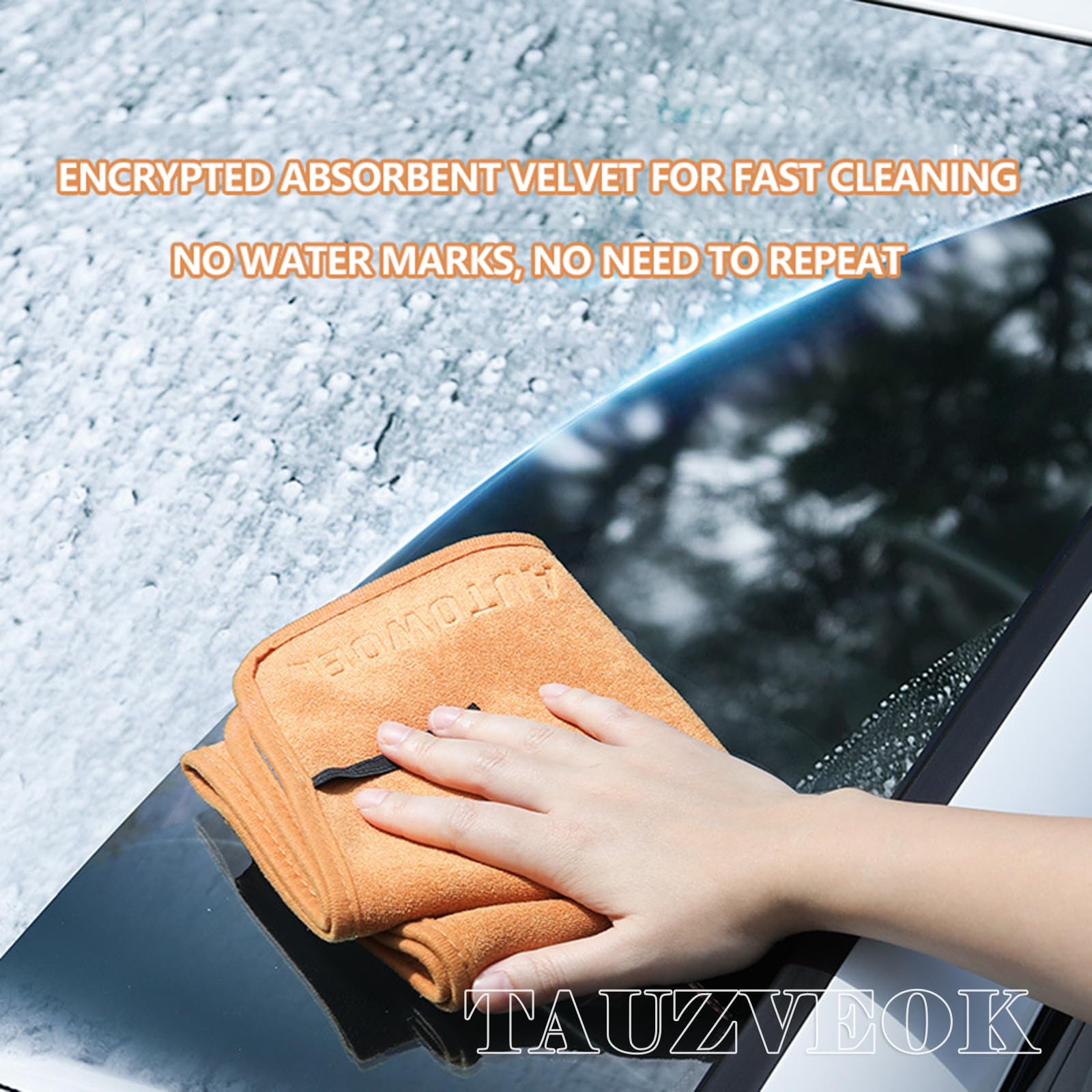 45 45cm Thickened Microfiber Cloths Set 6Pcs Lint-Free Moisture-Absorbing for Motorcycle Car Care Streak-Free Cleaning Cloths Blue — view 2