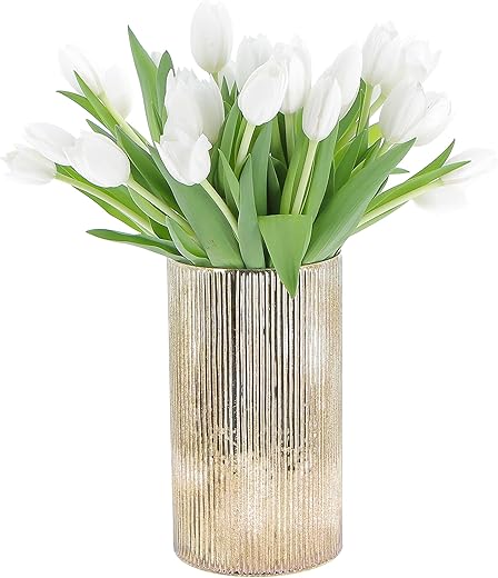 KENTIS - Bouquet of 30 White Tulips - Bouquet of Real Fresh Flowers at Home Birthday Anniversary Gift Idea for Her