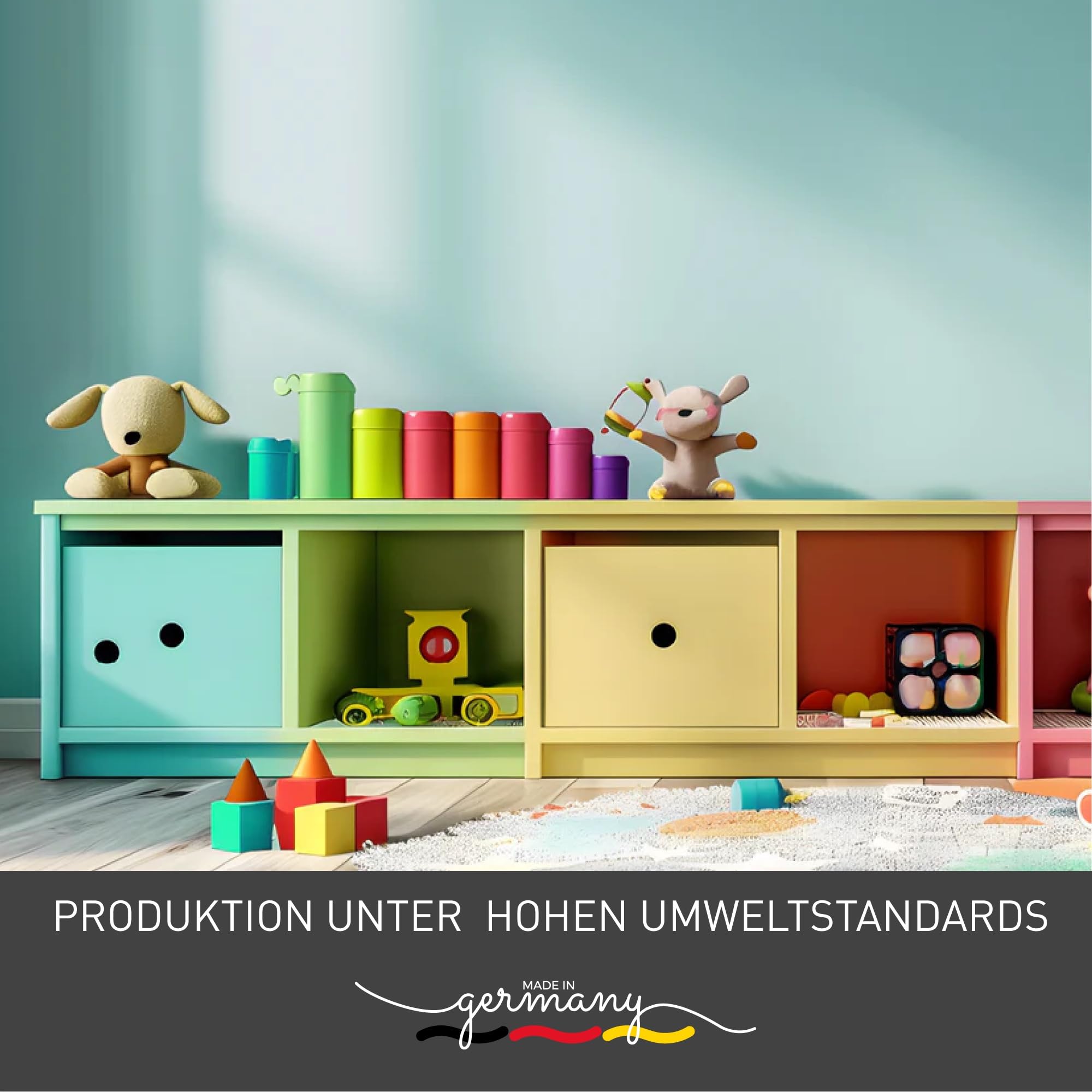 Craft Colors® 5L hochwertige Wandfarbe edelmatt, Kreidefarbe made in Germany, DESIGN Collection No. 502 Prinzenblau/Babyblau