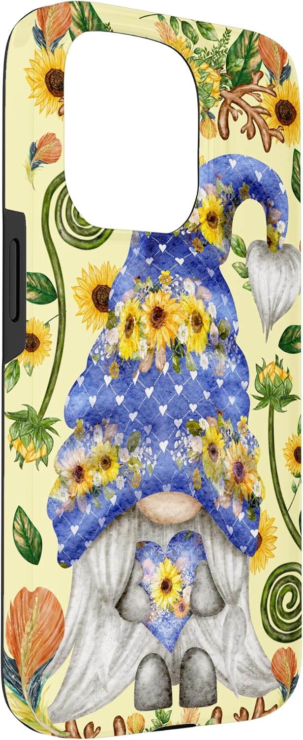 Spring Flower Mom Pattern For Summer Cute Sunflower Gnome Case for iPhone 15 Pro