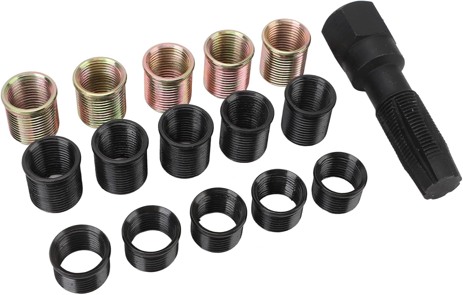 Thread Repair Tool, Carbon Steel Labor Saving Thread Repair Kit High Hardness with Tool Box for Automotive Engines