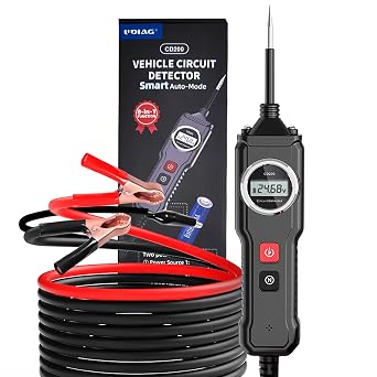 CD200 Vehicle Circuit Detector, Automotive Power Circuit Probe Tester, 12/24V Electrical Open Short Circuit Finder, AC/DC Voltage Diode Resistance, Trailer Lights Connectors Tester, Wire Tracer