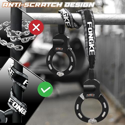 Miniatura 6 de Cerradura antirrobo, candados para bicicleta resistentes con bolsa impermeable, cerradura de cadena de bicicleta de 36.22 pulgadas, accesorios de