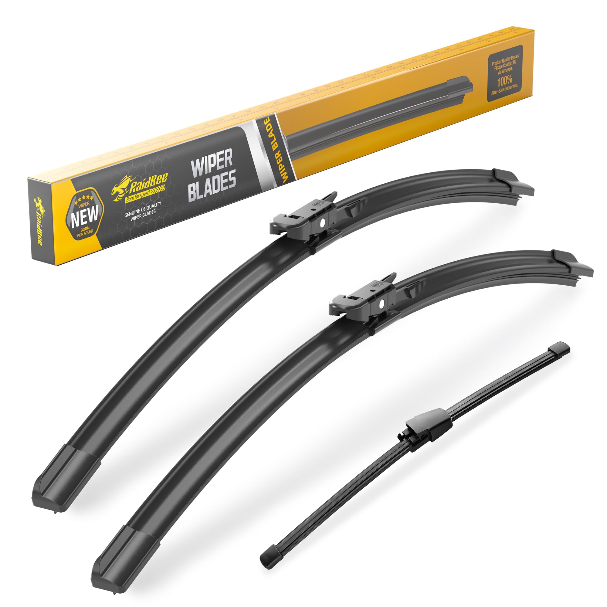 Raidbee® 28"+28" Windshield Wiper Blades with 11" Rear Wiper Blade Automotive Replacement Set for Ford Escape 2014 2015 2016 2017 2018 2019 – Genuine