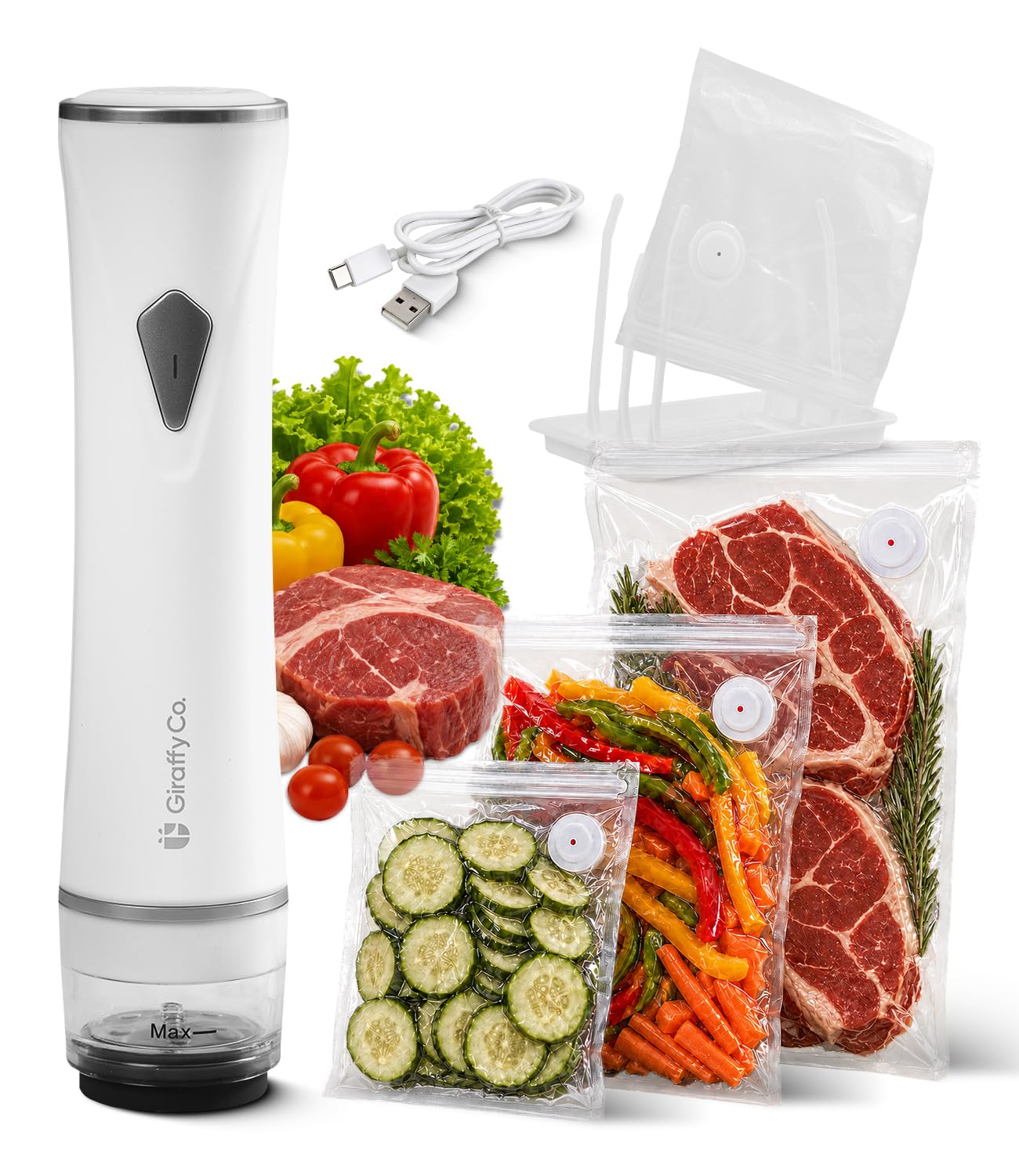 GIRAFFYCO Compact Handheld Vacuum Sealer