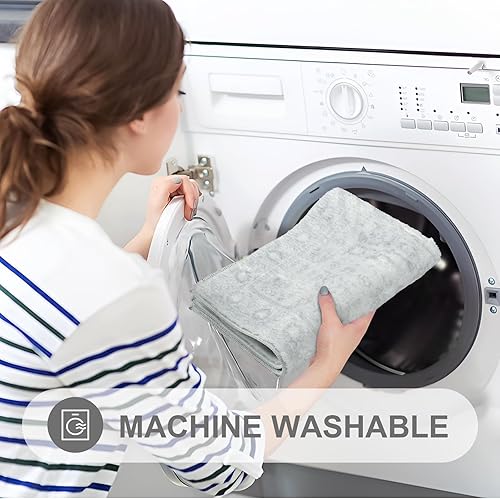 Miniatura 5 de Uphome Alfombra de baño bohemia de 18 x 26 pulgadas, extra suave, antideslizante, absorbente, de secado rápido, lavable a máquina, alfombra de ducha